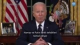 Biden: "Hamas gibi teröristlerin ve Putin gibi bir tiranın kazanmasına izin veremeyiz"