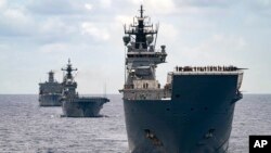 Tàu chiến của Hải quân Australia tham gia cuộc tập trận Rim Pacific 2022. 