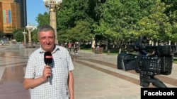 Azerbaijani journalist Shahin Rzayev is seen in a photo posted on his Facebook page June 9, 2021. Rzayev was arrested Jan. 15, 2024, and a pre-trial detention was ordered for another journalist, in the midst of a months-long crackdown on independent media.