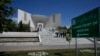 FILE - Lawyers are seen gathered outside Pakistan's Supreme Court in Islamabad, April 4, 2023. Pakistan’s government amended the country's constitution on Oct. 21, 2024, authorizing parliament to select the Supreme Court chief justice.