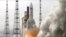 In this image provided by the European Space Agency, an Ariane rocket carrying the robotic explorer Juice takes off from Europe's Spaceport in French Guiana, April 14, 2023.