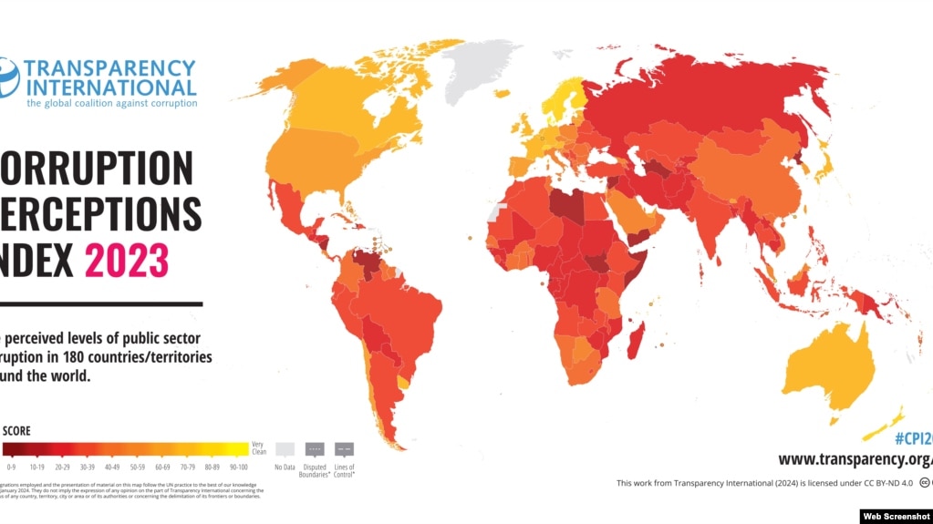 Corruption Perception Index 2023 by Transparency International