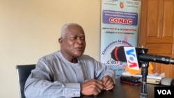 Dieudonné Massi Gam’s, président de la commission nationale anti-corruption, Conac, à Ebolowa, le 18 avril 2023, (VOA/Emmanuel Jules Ntap)