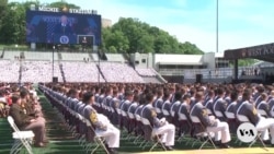 Libertarians boo, cheer Trump; Biden encourages graduating cadets to defend freedom