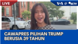 Laporan VOA untuk SCTV: Cawapres Pilihan Donald Trump Berusia 39 Tahun