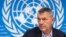 FILE - UNRWA Commissioner-General Philippe Lazzarini attends a briefing at the United Nations in Geneva, Switzerland, April 30, 2024. 