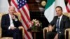 Presiden Joe Biden bertemu dengan Taoiseach Leo Varadkar dari Irlandia di Farmleigh House, Dublin, Irlandia, Kamis, 13 April 2023. (AP/Patrick Semansky)