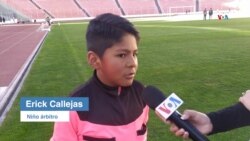 Erick Callejas, niño árbitro boliviano 