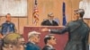 Прокурор Мэттью Коланджело, обращается к присяжным со вступительным словом по первому дошедшему до суда уголовному делу против Дональда Трампа, Нью-Йорк, 22 апреля 2024 года