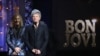 FILE - Jon Bon Jovi berbicara di atas panggung pada pertunjukan Induksi Rock & Roll Hall of Fame di Cleveland, Ohio, AS, 14 April 2018. 