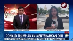 Laporan Langsung VOA untuk Headline News-MetroTV: Donald Trump Akan Menyerahkan Diri