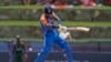 India's Hardik Pandya plays a shot during the ICC Men's T20 World Cup cricket match between India and Bangladesh at Sir Vivian Richards Stadium in North Sound, Antigua and Barbuda, June 22, 2024.