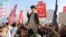 FILE - People supporting the Houthis gather in a rally, in Sanaa, Yemen, Jan. 26, 2024.