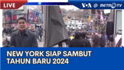 Laporan Langsung VOA untuk MetroTV: New York Siap Sambut Tahun Baru 2024