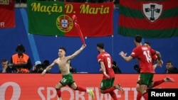 Francisco Conceição, jogador de Portugal, celebra golo marcado frente à Rep. Checa, no Euro 2024, a 18 de junho