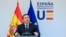 FILE - Spain's Foreign Minister Jose Manuel Albares addresses a media conference prior to talks on the Middle East in Brussels, on May 27, 2024. 