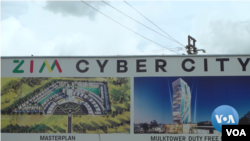 Screen shot of plans to build Zimbabwe's new "Cyber City" taken from a video report produced by VOA's Columbus Mavhunga