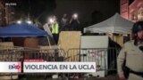 Violentos choques de manifestantes en UCLA provoca intervención policial