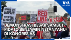 Demonstrasi Besar Sambut Pidato Benjamin Netanyahu di Kongres