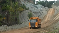 Sebuah truk membawa tanah berisi bijih nikel dari tambang ke pelabuhan di Halmahera, 19 Maret 2012. (Foto: REUTERS/Neil Chatterjee)