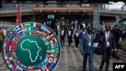 Delegates arrive at the African Development Bank (AFDB) annual meeting at the Kenyatta International Convention Centre in Nairobi on May 29, 2024.