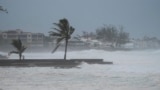 Waves batter a pier as Hurricane Beryl passes through Hastings, Barbados, July 1, 2024. Beryl later made landfall in Grenada.