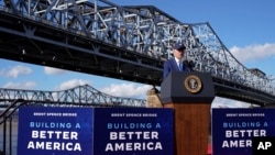 FILE - President Joe Biden speaks about his domestic infrastructure agenda, in Covington, Kentucky, Jan. 4, 2023.