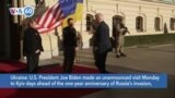 VOA60 World - U.S. President Biden makes unannounced visit to Ukraine