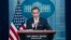 National Security Council spokesman John Kirby speaks during a press briefing at the White House, in Washington, Feb. 13, 2023.