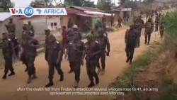 VOA60 Africa - Suspected Islamists kill more than 80 people in DR Congo