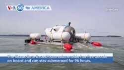 VOA60 America - Rescuers search in Atlantic for missing submersible with five people on board