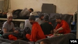 ISIS detainees in a Hasakah prison