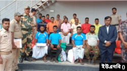 ভারত থেকে ৯ মাস পর স্বদেশে ফিরলেন ১৫ বাংলাদেশি জেলে। ২৮ এপ্রিল, ২০২৩। 