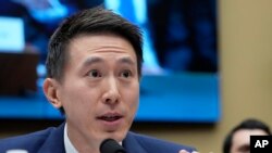 FILE - TikTok CEO Shou Zi Chew testifies during a hearing of the House Energy and Commerce Committee, March 23, 2023, on Capitol Hill in Washington.