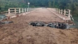 နမ္မတူ-သီပေါ ကားလမ်းပေါ်က မိုးတေချောင်းတံတားပျက်စီး၊ ကားကြီးတွေ သွားလာလို့မရ