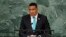 Foto Achiv: Premye Minis Jamayik Andrew Holness pandan yon diskou devan Asanble Jeneral Nasyonzini nan Nouyok, 22 Sept. 2022. 