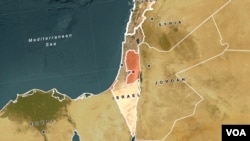 Map of Israel and its neighboring countries, including Syria to the north.