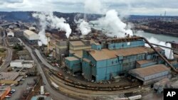 A portion of U.S. Steel's Edgar Thomson Works in Braddock, Pennsylvania, is shown on Dec. 18, 2023. U.S. Steel, which played a key role in the nation's industrialization, agreed to be sold to Japan's Nippon Steel in a deal valued at approximately $14.1 billion.