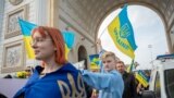 Rally of Ukrainians in Skopje - One year resistance to the Russian aggression 
