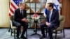 U.S. Secretary of State Antony Blinken, left, meets Israel's President Isaac Herzog in Tel Aviv, Israel, Jan. 9, 2024, during of his weeklong trip aimed at calming tensions across the Middle East.