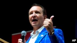 FILE - Louisiana Attorney General Jeff Landry speaks, Aug. 22, 2022, in Anderson, South Carolina. Landry, a Republican, is running for governor of Louisiana in 2023. 