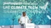 FILE - Sultan al-Jaber, chief executive of the UAE's Abu Dhabi National Oil Company (ADNOC) and president of this year's COP28 climate, talks during the 'UAE Climate Tech' conference in Abu Dhabi Energy Centre, May 10, 2023. 