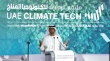 FILE - Sultan al-Jaber, chief executive of the UAE's Abu Dhabi National Oil Company (ADNOC) and president of this year's COP28 climate, talks during the 'UAE Climate Tech' conference in Abu Dhabi Energy Centre, May 10, 2023. 