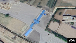 지난해 촬영된 북측 출입 시설. 사진=Airbus (via Google Earth)