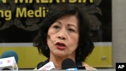 FILE - UN Special Envoy for Myanmar Noeleen Heyzer attends a press conference in Kuala Lumpur, July 26, 2022. 