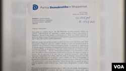 Letra e Partisë Demokratike për KQZ-ën