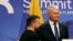 FILE - Ukraine's President Volodymyr Zelenskyy, left, stands with Lithuania's President Gitanas Nauseda after addressing a media conference in Vilnius, Lithuania, on April 11, 2024. 
