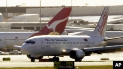 An Air Vanuatu plane at Sydney Airport, Aug. 2, 2001.