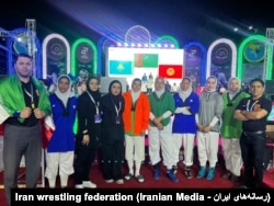 مراسم اهدای مدال به نمایندگان ایران در رقابت های آلیش زنان قهرمانی آسیا
