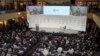 乌克兰总统泽连斯基在慕尼黑安全会议上发表视频连线讲话。（2023年2月17日）